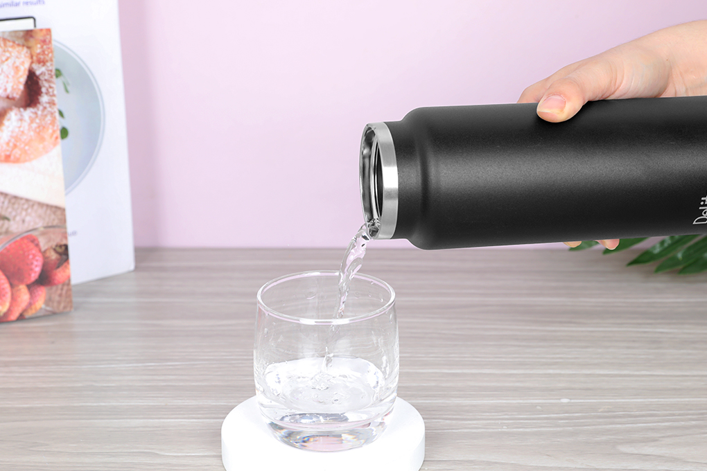 Bình giữ nhiệt inox 750 ml Delites LOOP-075YGS Màu Đen
