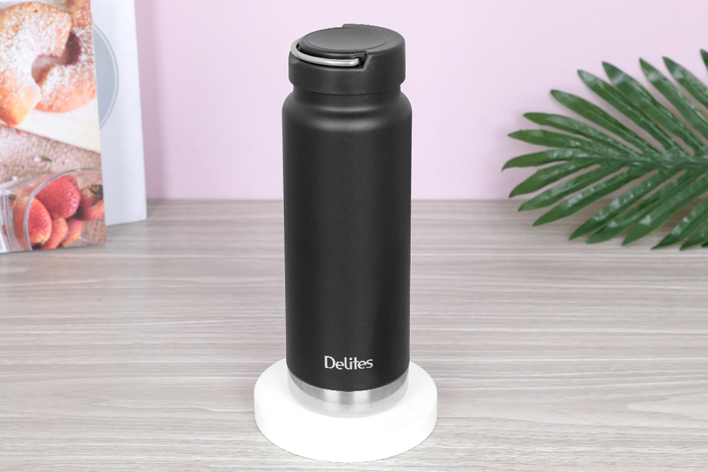 Bình giữ nhiệt inox 750 ml Delites LOOP-075YGS Màu Đen
