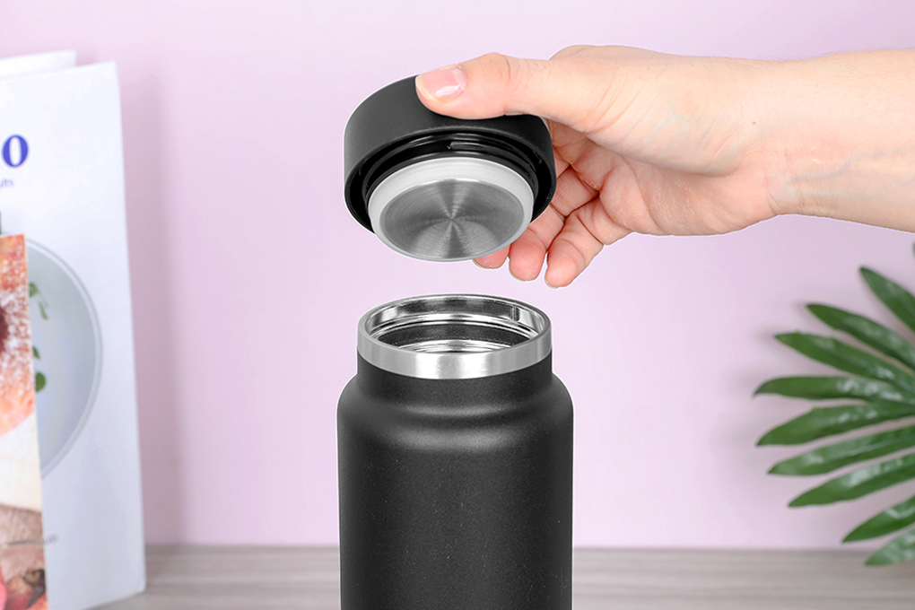 Bình giữ nhiệt inox 750 ml Delites LOOP-075YGS Màu Đen