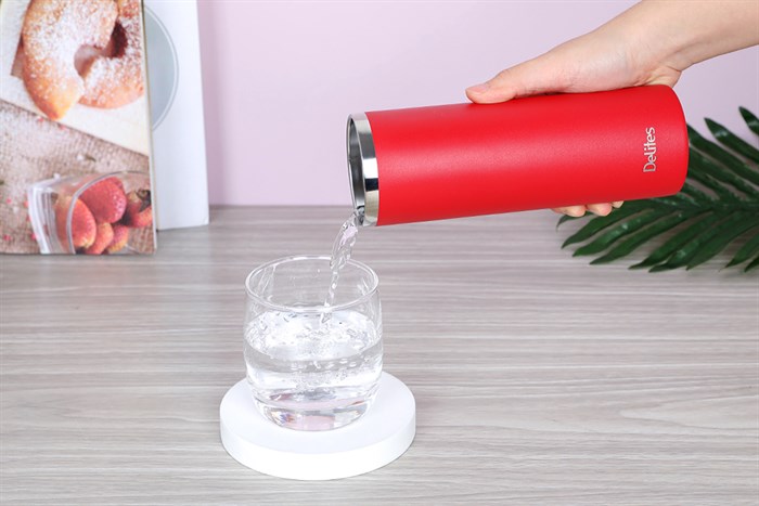 Bình giữ nhiệt inox 450 ml Delites A1-045Y Màu Đỏ