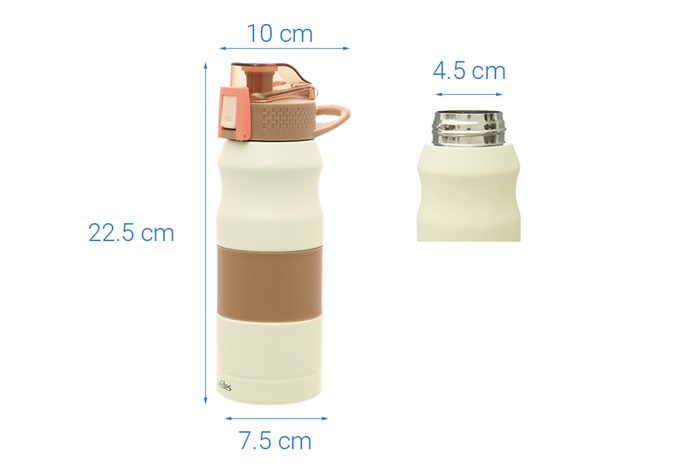 Bình giữ nhiệt inox 500 ml Delites TH3017 Màu Trắng