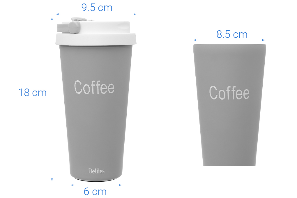 Ly giữ nhiệt inox 500 ml Delites TH5002 Màu Xám