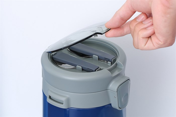 Bộ bình đựng thức ăn giữ nhiệt inox Lock&Lock LHC8039BLU Màu Xanh