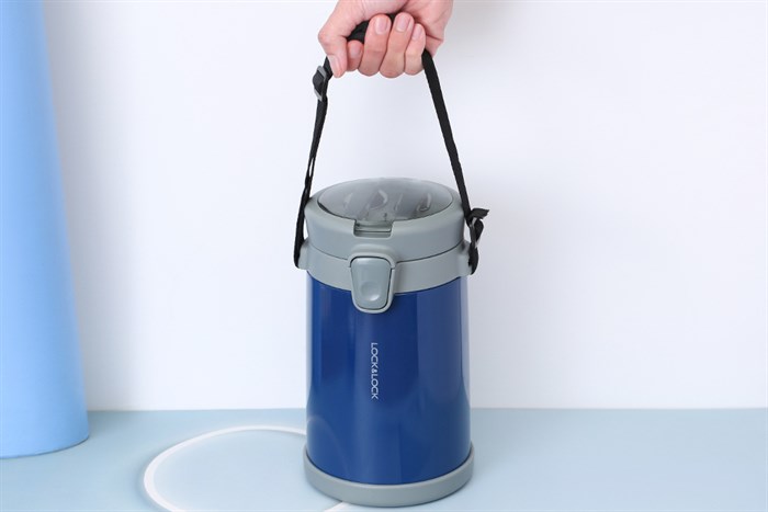 Bộ bình đựng thức ăn giữ nhiệt inox Lock&Lock LHC8039BLU Màu Xanh