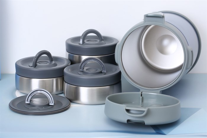 Bộ bình đựng thức ăn giữ nhiệt inox Lock&Lock LHC8039BLU Màu Xanh