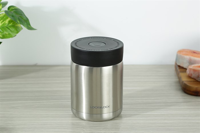 Bộ bình đựng thức ăn giữ nhiệt inox Lock&Lock LHC8031SLV Màu Bạc