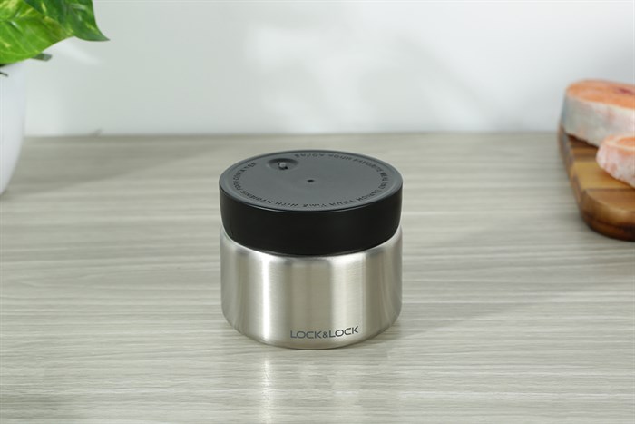 Bộ bình đựng thức ăn giữ nhiệt inox Lock&Lock LHC8031SLV Màu Bạc