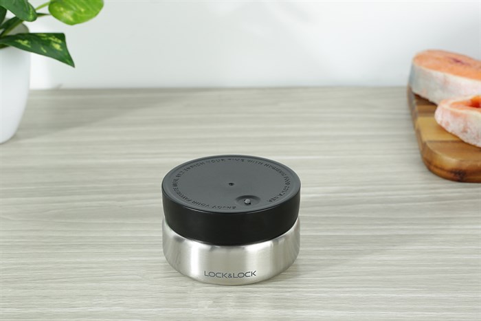 Bộ bình đựng thức ăn giữ nhiệt inox Lock&Lock LHC8031SLV Màu Bạc
