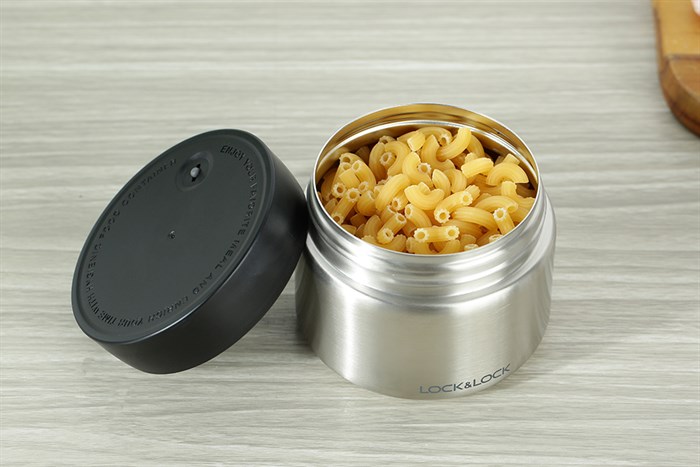 Bộ bình đựng thức ăn giữ nhiệt inox Lock&Lock LHC8031SLV Màu Bạc