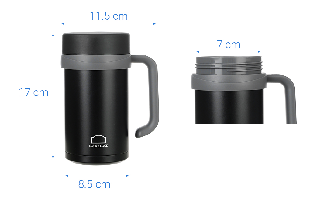 Ly giữ nhiệt inox 500 ml Lock&Lock LHC4026B Màu Đen