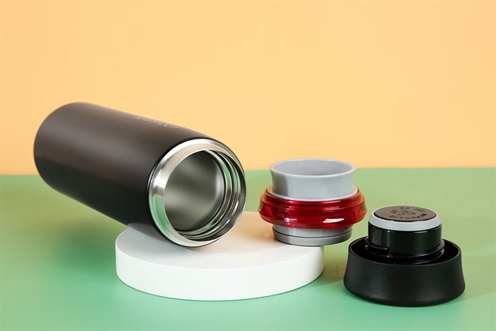 Bình giữ nhiệt inox 450 ml Lock&Lock LHC4131BKR Màu Đen - Đỏ