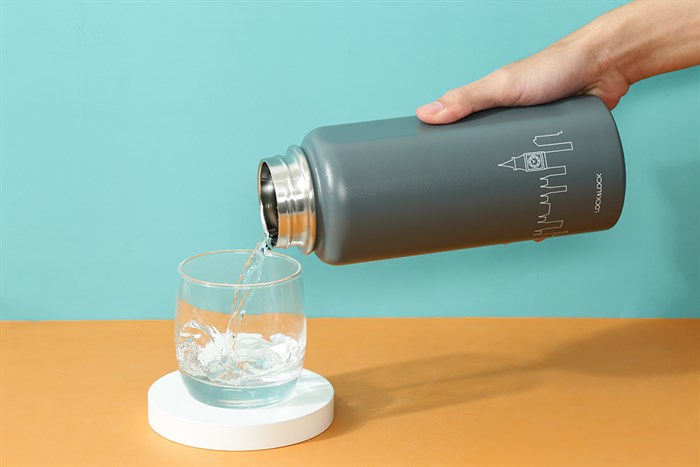 Bình giữ nhiệt inox 897 ml Lock&Lock LHC4160GRY Màu Xám