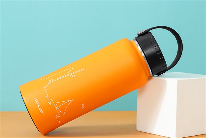 Bình giữ nhiệt inox 897 ml Lock&Lock LHC4160GRY Màu Cam