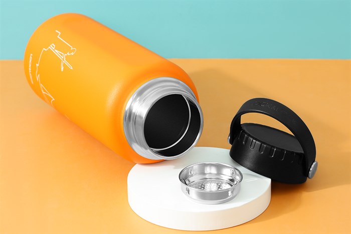 Bình giữ nhiệt inox 897 ml Lock&Lock LHC4160GRY Màu Cam