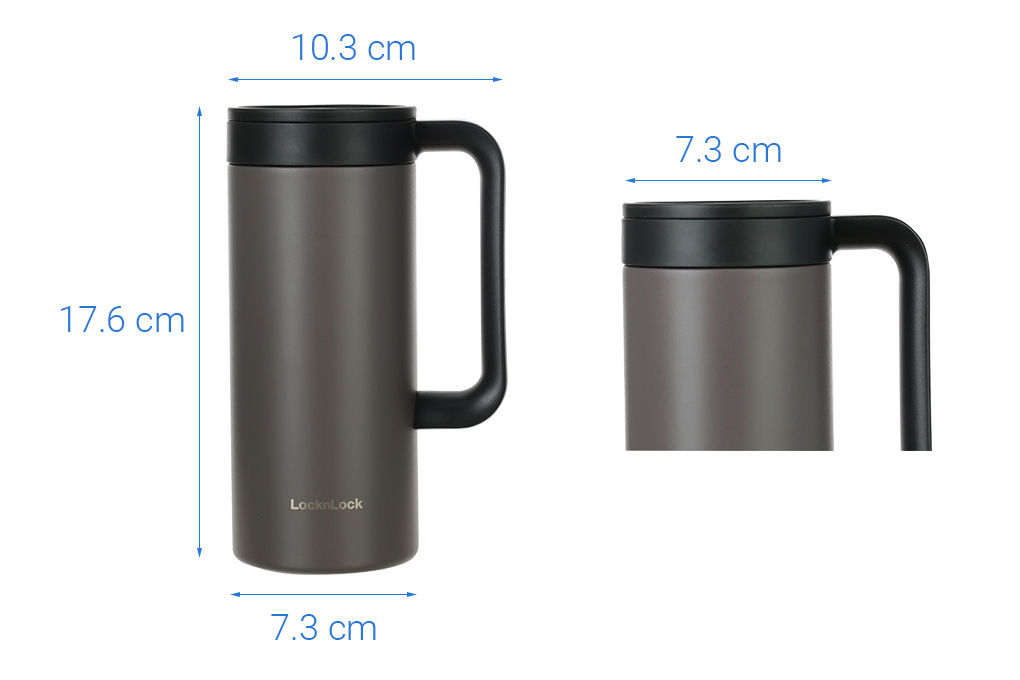 Ly giữ nhiệt inox 473 ml Lock&Lock LHC4247GRY Màu Xám