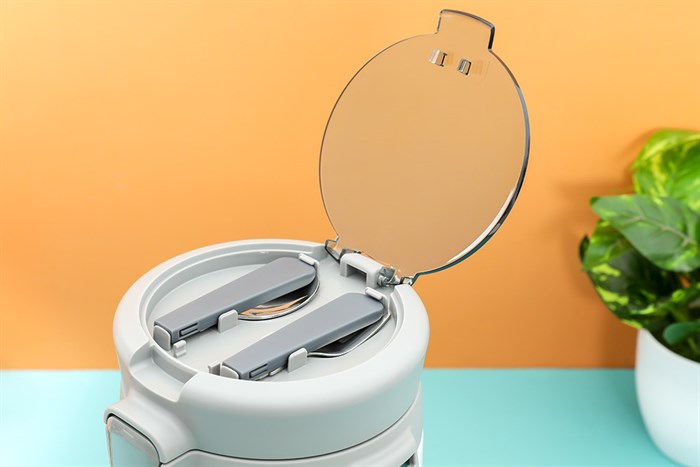 Bộ bình đựng thức ăn giữ nhiệt inox Lock&Lock LHC8039WHT Màu Trắng