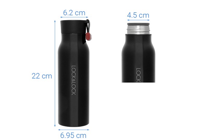 Bình giữ nhiệt inox 500 ml Lock&Lock LHC4125B Màu Đen
