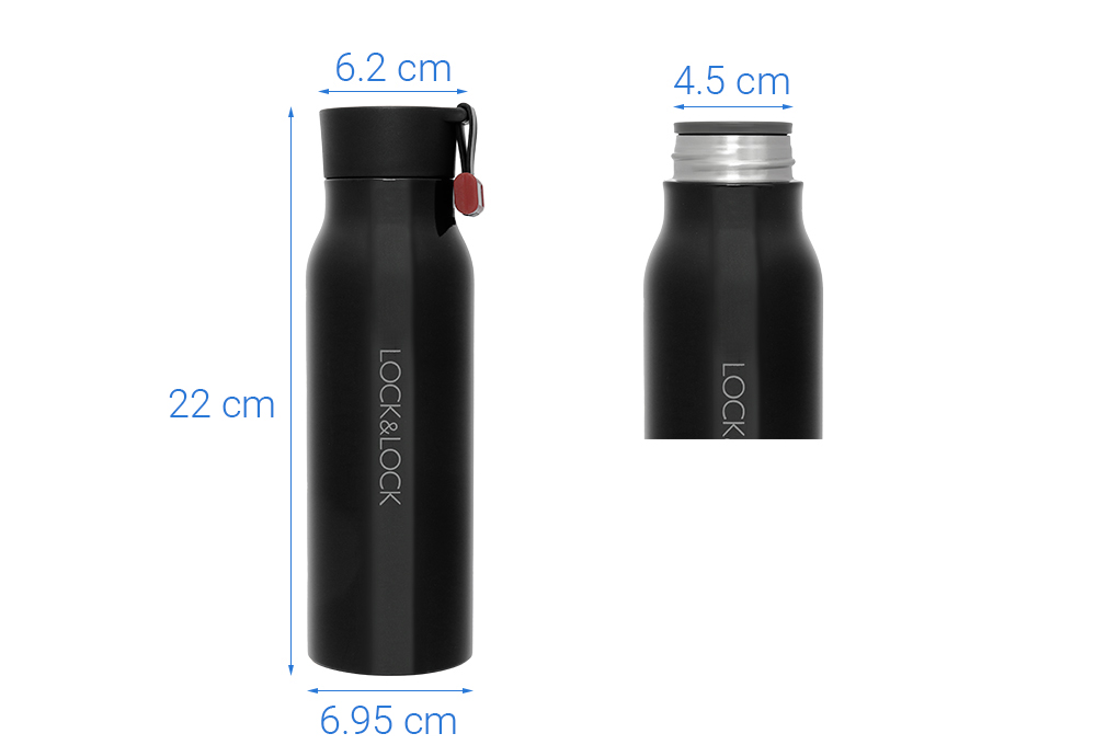 Bình giữ nhiệt inox 500 ml Lock&Lock LHC4125B Màu Đen