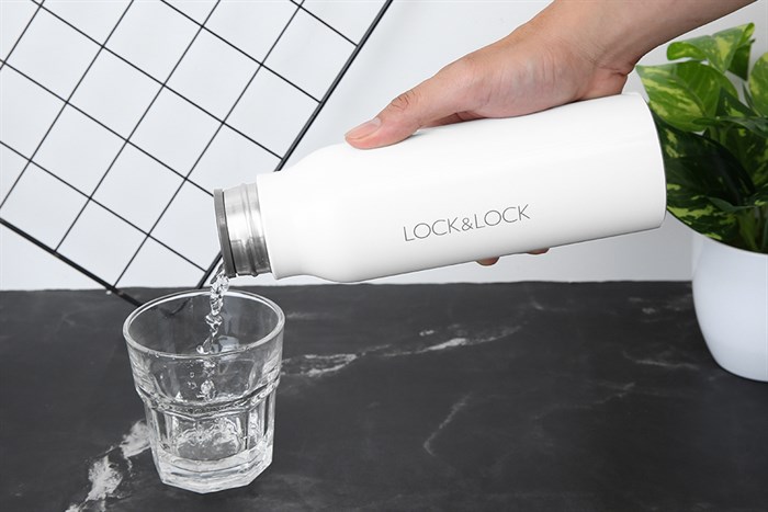 Bình giữ nhiệt inox 500 ml Lock&Lock LHC4125W Màu Trắng