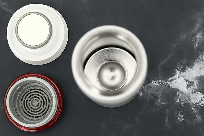 Bình giữ nhiệt inox 450 ml Lock&Lock LHC4131WR Màu Trắng - Đỏ