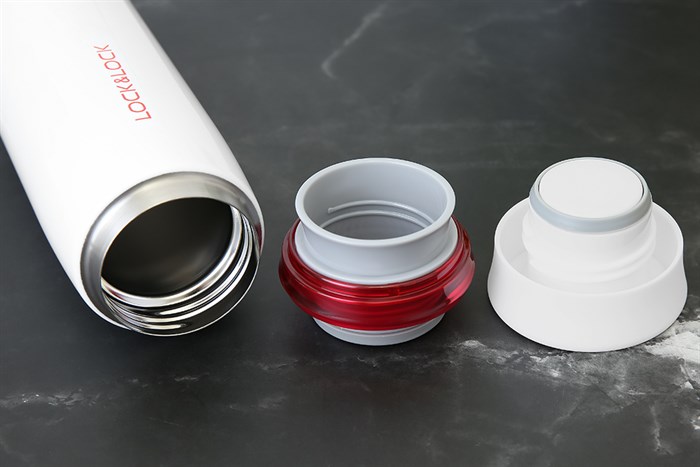 Bình giữ nhiệt inox 450 ml Lock&Lock LHC4131WR Màu Trắng - Đỏ