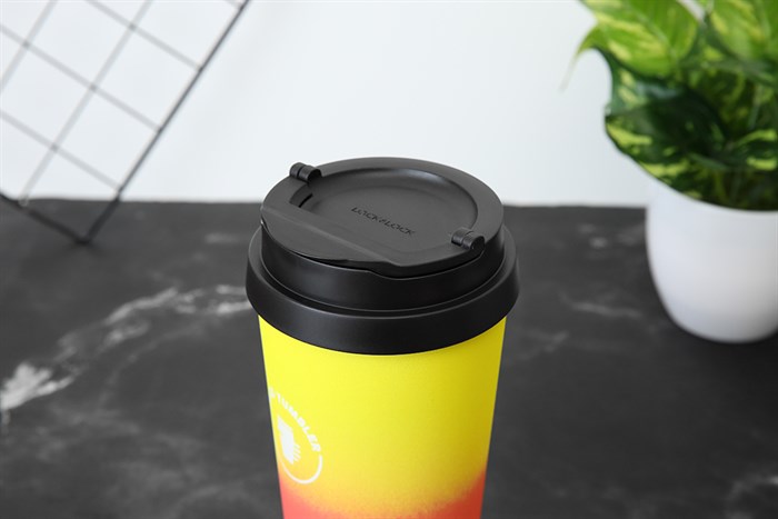 Ly giữ nhiệt inox 540 ml Lock&Lock LHC4151YRED Màu Vàng & Đỏ