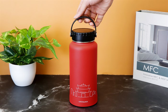 Bình giữ nhiệt inox 897 ml Lock&Lock LHC4160RED Màu Đỏ