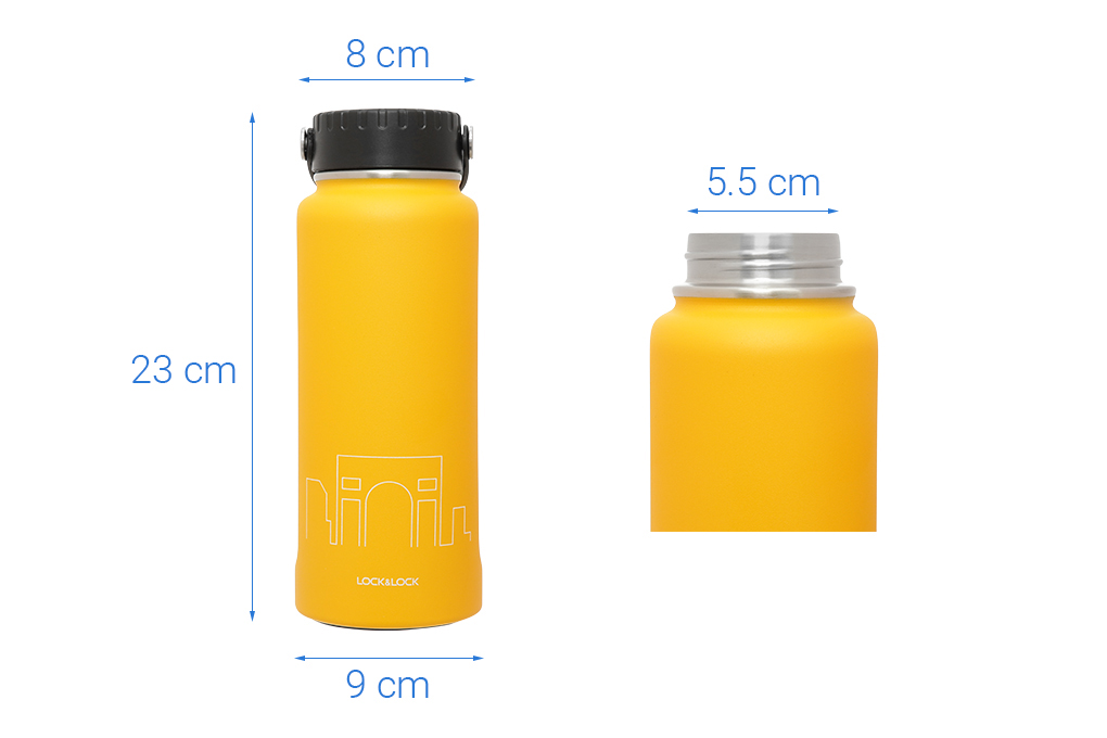 Bình giữ nhiệt inox 897 ml Lock&Lock LHC4160YEL Màu Vàng