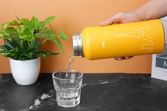 Bình giữ nhiệt inox 897 ml Lock&Lock LHC4160YEL Màu Vàng