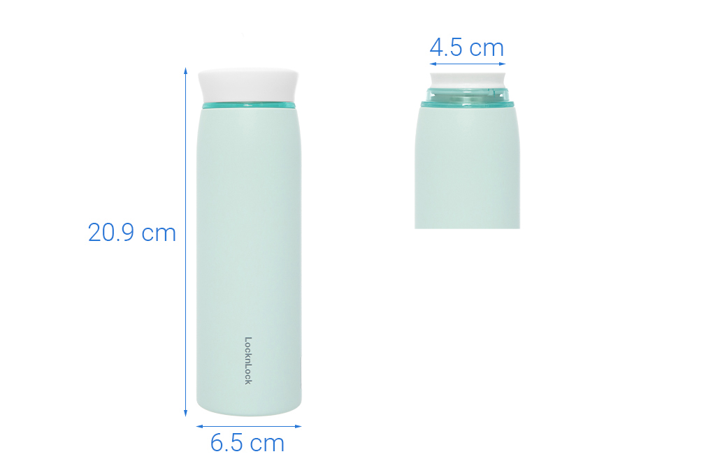 Bình giữ nhiệt inox 460 ml Lock&Lock LHC4244MIT Màu Xanh Bạc Hà