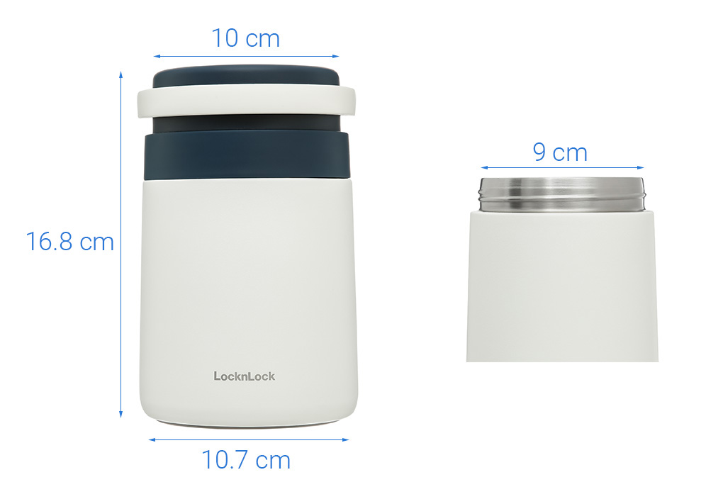 Bình đựng thức ăn giữ nhiệt inox 700 ml Lock&Lock LHC8042NVY Màu Xanh Navy