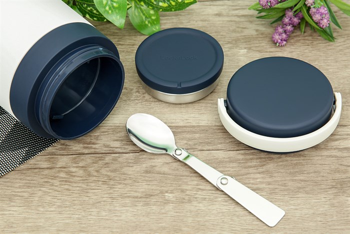 Bình đựng thức ăn giữ nhiệt inox 700 ml Lock&Lock LHC8042NVY Màu Xanh Navy