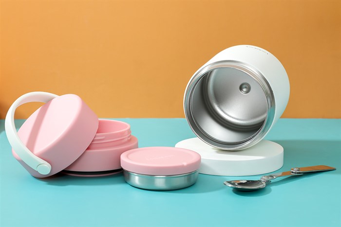 Bình đựng thức ăn giữ nhiệt inox 700 ml Lock&Lock LHC8042PIK Màu Hồng