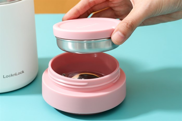 Bình đựng thức ăn giữ nhiệt inox 700 ml Lock&Lock LHC8042PIK Màu Hồng