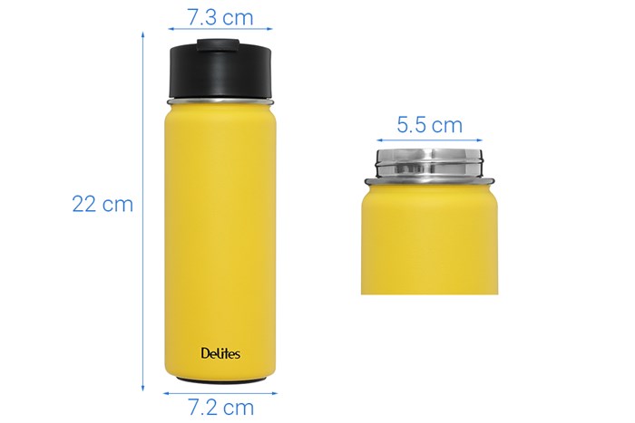 Bình giữ nhiệt inox 530 ml Delites Y1A Màu Vàng