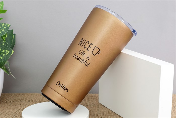 Ly giữ nhiệt inox 500 ml Delites Q10A Màu Vàng