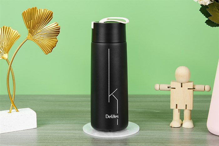 Bình giữ nhiệt inox 350 ml Delites K350B200 Màu Đen
