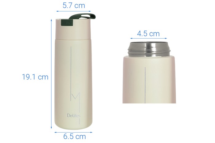 Bình giữ nhiệt inox 350 ml Delites K350B200 Màu Trắng