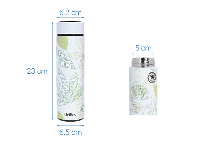 Bình giữ nhiệt inox 450 ml Delites K450B37 Màu Xanh lá