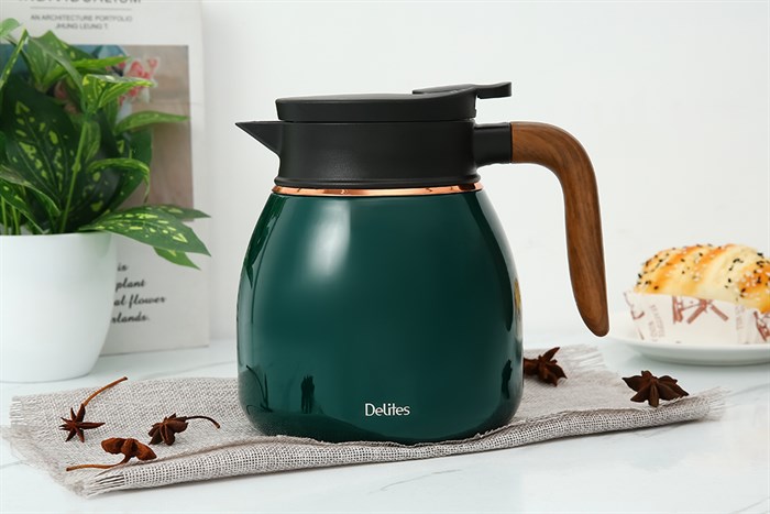 Bình giữ nhiệt inox 1000 ml Delites TH2321 Màu Xanh lá