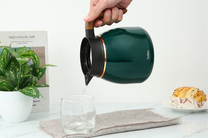 Bình giữ nhiệt inox 1000 ml Delites TH2321 Màu Xanh lá