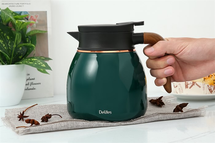 Bình giữ nhiệt inox 1000 ml Delites TH2321 Màu Xanh lá