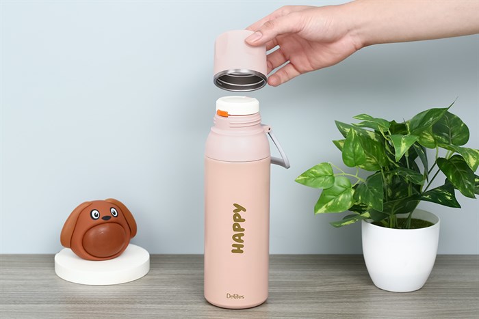Bình giữ nhiệt inox 700 ml Delites TH2351 Hồng Màu Hồng