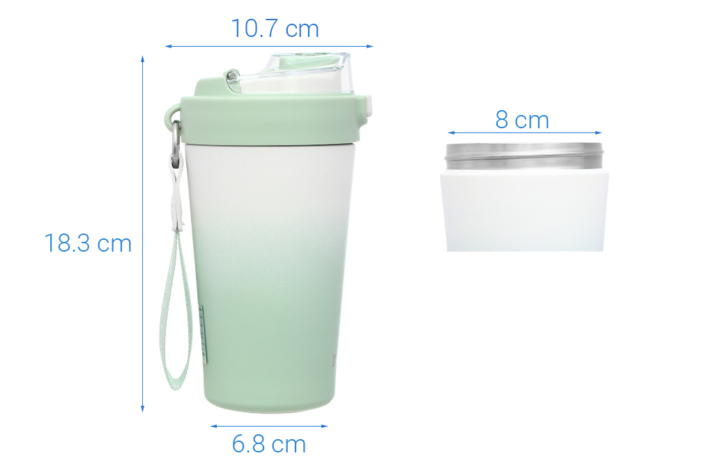 Ly giữ nhiệt inox 540 ml Delites XB-23143 Xanh lá Màu Xanh lá