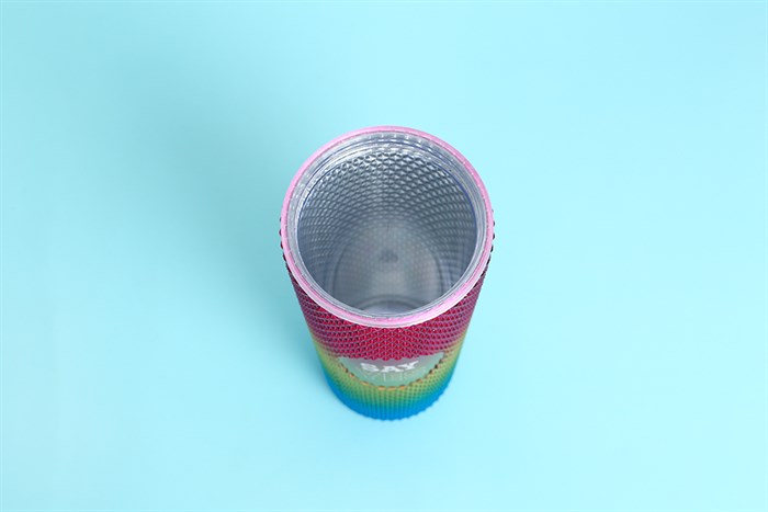 Ly nhựa 2 lớp kèm ống hút 710 ml DMX TH90061 Màu Màu Hồng Đa Sắc