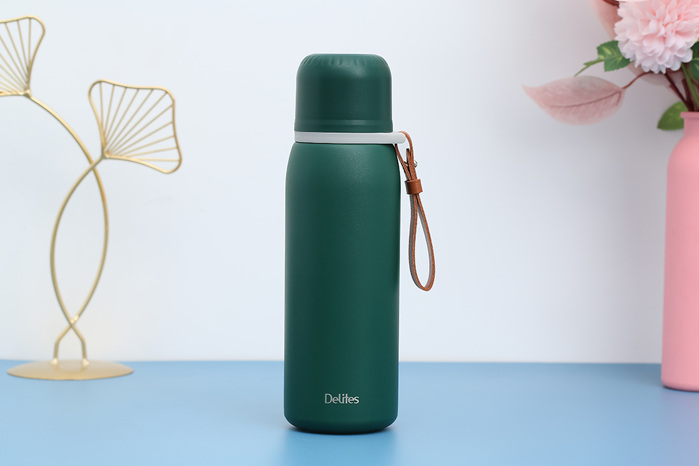 Bình giữ nhiệt Inox 500 ml Delites Z102 xanh lá Màu Xanh lá