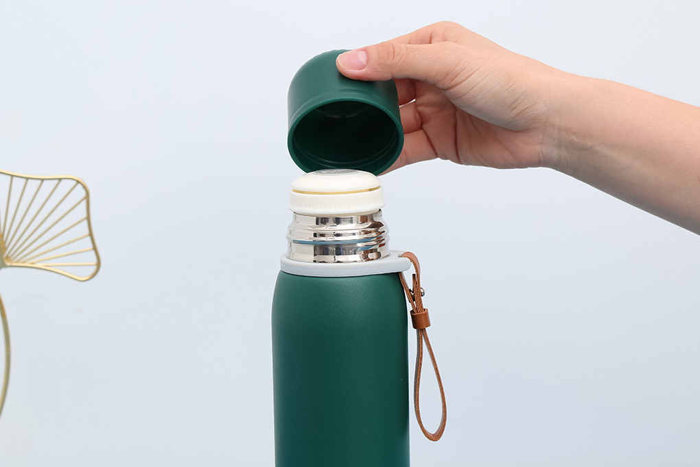 Bình giữ nhiệt Inox 500 ml Delites Z102 xanh lá Màu Xanh lá