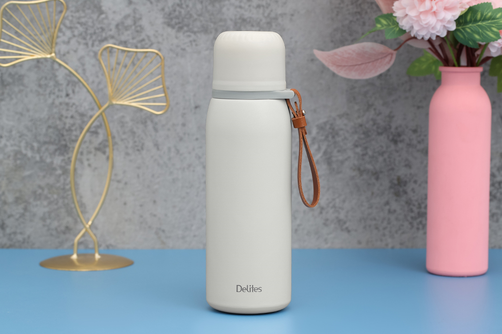 Bình giữ nhiệt Inox 500 ml Delites Z102 trắng Màu Trắng