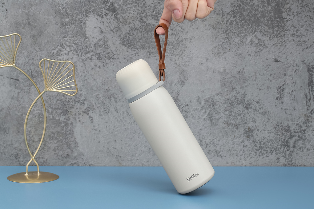 Bình giữ nhiệt Inox 500 ml Delites Z102 trắng Màu Trắng