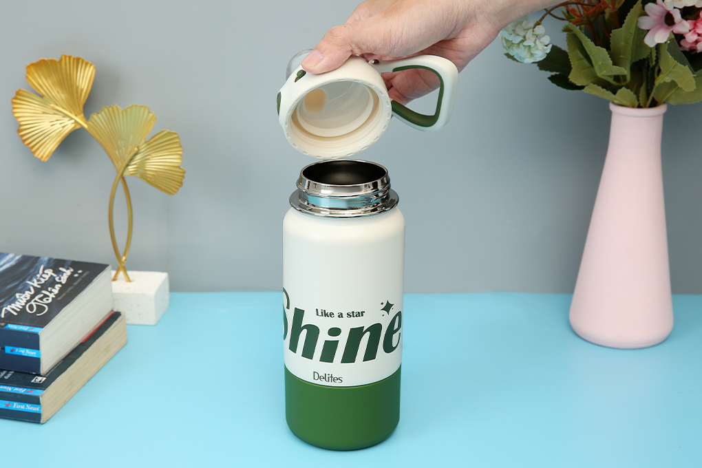 Bình giữ nhiệt Inox 500 ml Delites XB-23136 xanh lá Màu Xanh lá